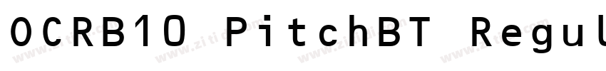 OCRB10 PitchBT Regul字体转换